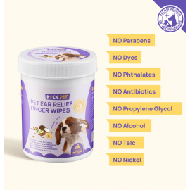 HICCPET 寵物潔耳手指 50片裝 - 麥盧卡蜂蜜（貓狗適用）